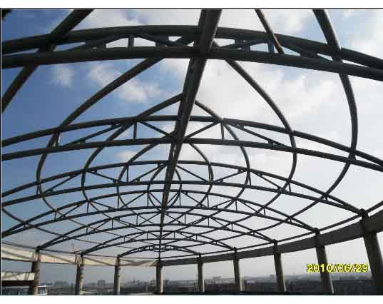 梅河口中煤朔州宾馆管桁架工程